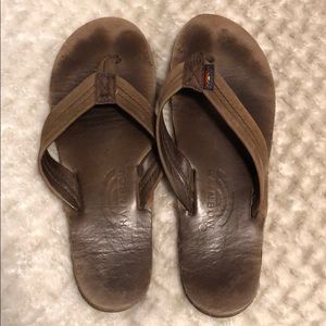 Rainbow flip flops sz L (7.5-8.5)